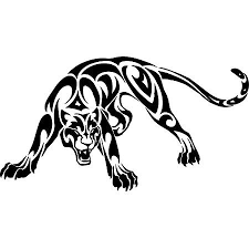 Various mixtures of colours are being used in the tribal panther designs. Tribal Panther Tattoo Design
