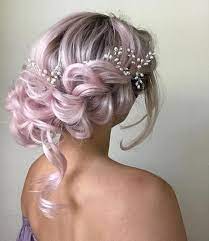 30 Stunning Colored Wedding Hairstyles Wedding Hair Colors Wavy Wedding Hair Hair Styles