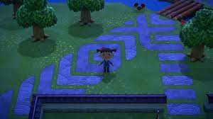 My Diagonal Path Solution Making Different Patterns Like This Around The Island Animalcrossing Animal Crossing Animal Crossing Game Animal Crossing Qr