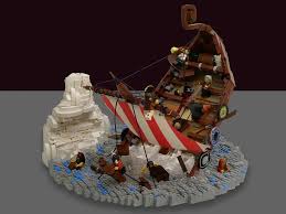 amazing lego sinking ship vignette by