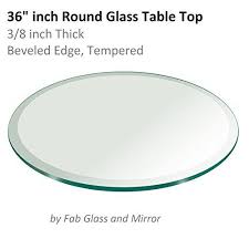 Fab Glass Table Top 36 Inch Round 38 Inch Thick Beveled Tempered Read More At The Image Link Note Round Glass Table Top Glass Top Table Round Glass Table