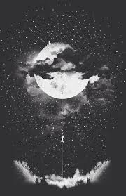 Aesthetic Cute Black And White Galaxy Wallpaper Wallpapers Dark Wallpaper Moon Art Black Aesthetic Wallpaper