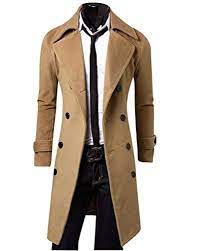 Manteau homme (40 articles) trier et filtrer. Homme Manteau Fit Slim Pardessus Double Breasted Veste Longue Parka Trench Coat