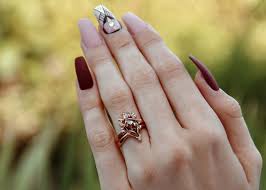 Choose from a wide range of similar scenes. Cognac Rose Cut Rustic Diamond Rose Gold Wedding Ring Set Coquette Wexford Jewelers