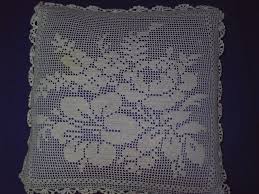 Lace Pillow Model With Flower Motif Crochet Patterns Lace Pillow Crochet Placemats