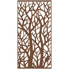Stratco 4 X 2 Foot Decorative Metal Privacy Screen Panel Fencing Forest Walmart Com Decorative Metal Screen Decorative Panels Metal Screen