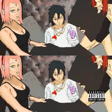 I drew a Sasuke version of the Playboi Carti self titled album : rNaruto