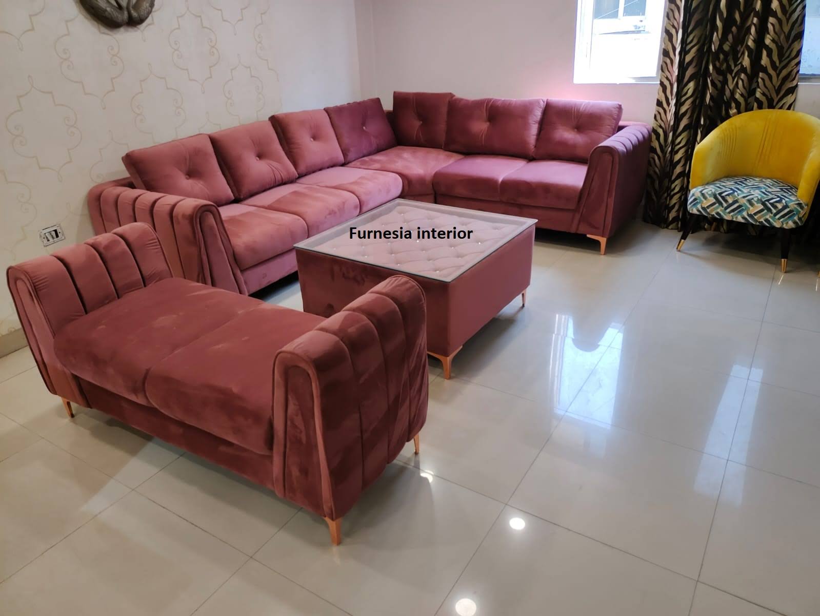 Modern Wooden Sofa Set