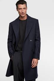 Made from cotton, this brown coat has a slim fit, with peaked lapels, a tailored design, long sleeves and a double breasted front fastening. Textured Weave Coat View All Coats Man Zara Belgium Coat Mens Coats Fashion