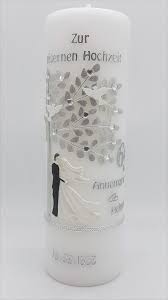 Die granitplatte kommt samt eines standfußes aus kunststoff für das aufstellen. Eiserne Hochzeit Geschenk Eiserne Hochzeit Kerze Tischdeko Eisenhochzeit