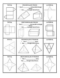 Surface Area Foldable For Prisms And Pyramids Math Wall Geometry Formulas Math Formulas