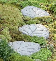 Grey Leaf Stepping Stone Leaf Stepping Stones Stepping Stones Garden Images