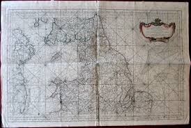 A political map of united kingdom showing major cities, roads, water bodies for england, scotland, wales and northern ireland. Northern England Scotland Wales Ireland 1760 Bellin Rare Huge Sea Chart Map 1760 Karte Raremapsandbooks