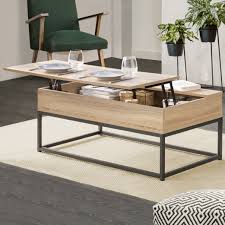 Table Basse Plateau Relevable Detroit Design Industriel Table Basse Plateau Table Basse Table Basse Salon