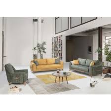 Hepsi Home Lion Koltuk Takimi Yesil Hardal 3 3 1 Fiyati