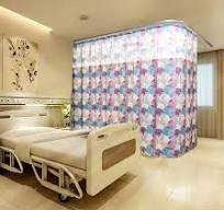 Hospital Privacy Cubicle Curtain, with Mesh top and Grommets, Washable and  Flame Retardant (5' Wide X 7.50' Long, Mauve)