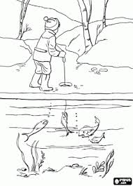 Winter Coloring Pages Printable Games Coloring Pages Fish Drawings Ice Fishing