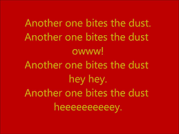 Another One Bites The Dust By Queen With Lyrics Iron Man 2 Bee Gees Lyrics Music Love Music Hits