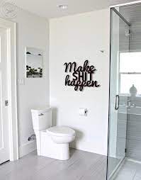 Metal wall decor set of 3, metal wall art, home decor wall art, bedroom wall decor, living room wall art, above bed decor, 3 piece wall art arteperawallartdecor 5 out of 5 stars (1,421) Make Shit Happen Metal Letters Wall Art Bathroom Wall Art Etsy Metal Wall Letters Bathroom Wall Decor Metal Letter Wall Art