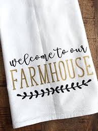 2 products in kitchen towels. Kitchen Towel Flour Sack Rustic Welcome To Our Farmhouse Buy Online In Botswana At Botswana Desertcart Com Productid 66823135