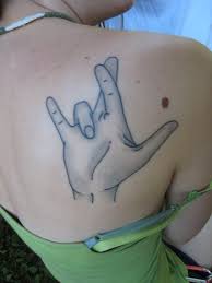 It Means I Really Love You In American Sign Language Love Yourself Tattoo Tattoos Sign Language Tattoo