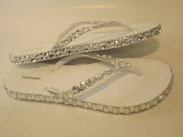 Pin By Elyse Carlsen On Elyse S Wedding Bling Flip Flops Diy Wedding Shoes Bling Wedding Shoes