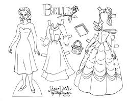 Ariel, elsa, ariel, jasmine, moana and the rest of the crew are waiting for you to pick out the perfect outfit. Belle Paper Doll To Color From The Original Animated Film By Cory Jensen Disney Paper Dolls Paper Doll Template Paper Dolls