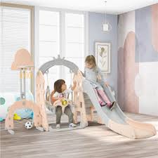Watch our 'relaxation for children' playlist: 5in1 Toddler Slide And Swing Set Pink