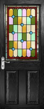 Half Glazed Leaded Glass Panels Viewed