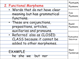 In morphology, a bound morpheme is a dependent morpheme. Linguistic Chapter 6 By Rocky96gon On Emaze
