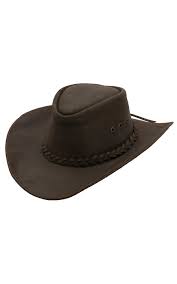 Cavender S Chocolate Brown Leather W Braided Band Aussie Hat Leather Cowboy Hats Cowboy Hats Hats