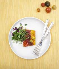 De l'élevage à l'assiette, un menu tout compris et tout volonté. Summer Tomato Terrine Recipes Feastmagazine Com