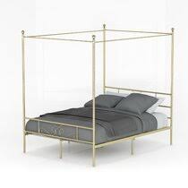 Camilla metal canopy bed, gold, king. Canopy Gold Beds Free Shipping Over 35 Wayfair