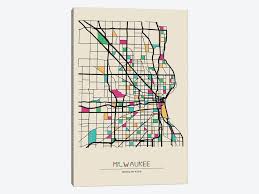 Maybe you would like to learn more about one of these? Milwaukee Wisconsin Map Canvas Art By Ayse Deniz Akerman Icanvas
