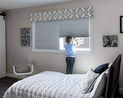 Grand Blackout Cell Honeycomb Shade 16328 Kick Pleat Fabric Valance 17456 16 X 26 Lumbar P Honeycomb Shades Honeycomb Blinds Cellular Shades Honeycombs