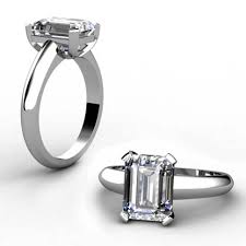 Our wide selection is elegible for free shipping and free returns. Three Carat Emerald Cut Diamond Solitaire Engagement Ring With Wide Band