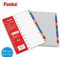 OEM Wholesale A4 Monthly Color PP Index Tab Divider ...