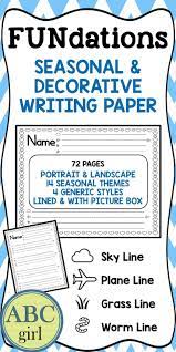 Fun Phonics Seasonal And Decorative Themed Writing Paper Wilson Reading Program Phonics Fundations