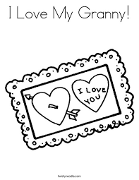 These grandma coloring pages printable will be fun and entertaining for your kid to engage in. I Love My Granny Coloring Page Twisty Noodle