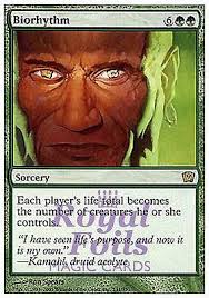 1x Foil Biorhythm Mtg 9th Ninth Edition Rare Mint Green Magic Cards Magic The Gathering Cards Mtg