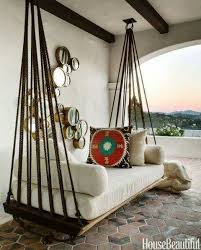 Housebeautifulmagazine Outdoor Beds Decor Porch Swing