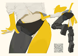 imjustpage, original, 1girl, animal ears, ass, black panties, cat ears, cat  girl, cat tail, cyborg, from behind, furry, furry female, mechanical legs,  multiple views, navel, no pants, panties, qr code, shirt, tail,