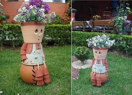 En pots de terre cuite peints à la main finition vernis satiné,. Deco Jardin Diy 35 Idees Pour Integrer Les Pots En Terre Cuite Les Gens De Pots D Argile Projets De Pots D Argile Pot De Fleurs