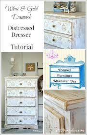 Maybe you would like to learn more about one of these? White And Gold Distressed Damask Dresser