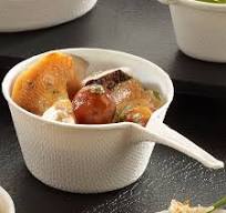 SUGARCANE PULP DISPOSABLE MINI DISHES - SAUCE POT-SOL-VO5702