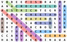 Cows, sheep and chicken are waiting for you. Disney Word Search