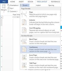 Screenshot Of Word 2013 Word Line Page Setup Page Layout