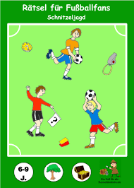 Die rätsel zum ausdrucken sind für kinder im kindergarten und schüler bis zu ca. Fussball Schnitzeljagd Ratsel Fur Fussballfans 6 9 Jahre