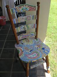 Handmade Mosic Mexican Art Chair Great Garden Feature This Chair Was Created Using Glass Tiles And Art Chair Mosaic Furniture Mosaic Art