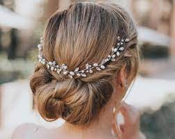 Bridal Hair Vine Long Hair Vine Wedding Headband Bridal Etsy Crystal Hair Vine Floral Hair Vine Long Hair Vine